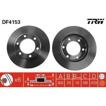Brzdový kotouč Brzdový kotouč TRW DF4153