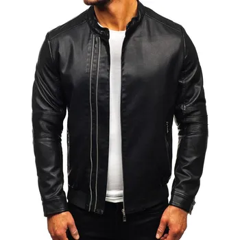 Černá pánská koženková bunda Bolf 1073 - M