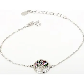 Náramek Dámský stříbrný náramek strom života 17 a 20cm 67590F