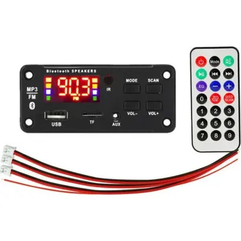 Vývojová deska Bluetooth AUX MP3 FM USB TF přehrávač do panelu se zesilovačem - 2 x 25W