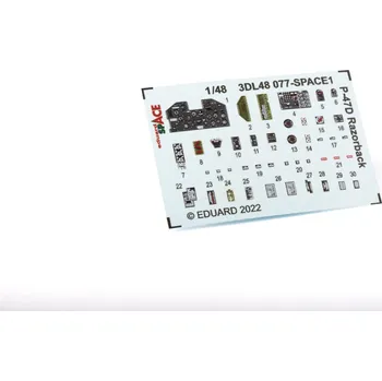 Plastikový model Eduard 1/48 P-47D Razorback SPACE (TAMIYA)