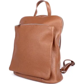 Kabelka Hnědý malý/střední kožený batoh/crossbody kabelka no. 210, obsah cca. 5 l
