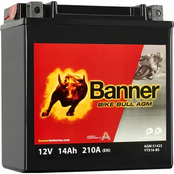 Motobaterie Banner Bike Bull AGM 12V 14Ah 210A 514 22 / YTX16-BS