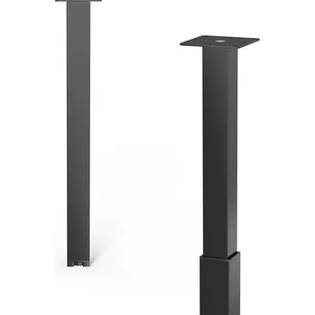 Stolová podnož Walteco Nábytková noha 60x60mm, výškově nastavitelná 700-1100mm, černá