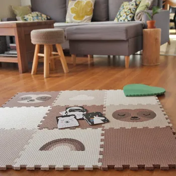 Minideckfloor podlaha 9 dílů - lenochod, duha a mráček 220151