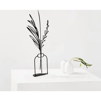 Kovová dekorace Flowerpot VIII 44 cm černá