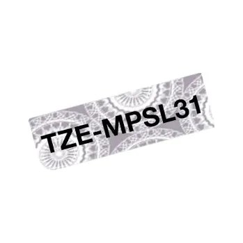 Počítač Originální kazeta s páskou Brother TZe-MPSL31 - černý tisk na stříbrných proužcích, šířka 12 mm