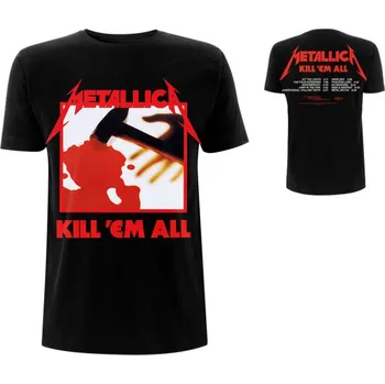 Pánské tričko Metallica : Kill 'Em All Tracks, černé tričko / unisex