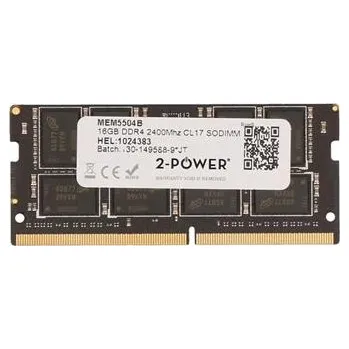 Operační paměť 2-Power 16GB PC4-19200S 2400MHz DDR4 CL17 Non-ECC SoDIMM 2Rx8 (DOŽIVOTNÍ ZÁRUKA)