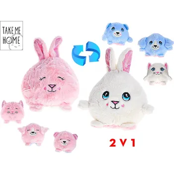 plyšák Mikro trading Take Me Home - Zvířátko plyšové oboustranné - 10 cm