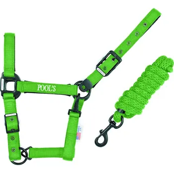 Pool's Set ohlávky s vodítkem Pool's, lime PONY