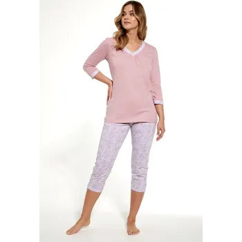 Dámské pyžamo Cornette pyžamo dámské 733/313 Clara - růžová, XXL (Bavlněné pyžamo dámské)
