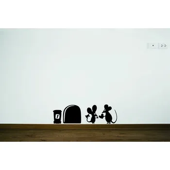 Samolepící dekorace Lepy.cz Samolepka na zeď Myšáci Velikost (šířka x výška): 50x15cm, Barevná varianta: Karafiátová růžová