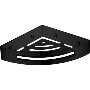 Drátěná police Omnires UNI UN10332BL Sprchová rohová police, černá