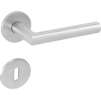 Dveřní kování MP KOVÁNÍ TI - FAVORIT - R 2002 5S Provedení: KL/KL. na rozetách (bez spodní rozety), Povrch: BN - broušená nerez