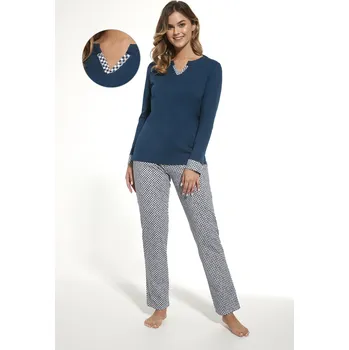 Dámské pyžamo Cornette pyžamo dámské 731/310 Linda - mořská, XL (Dámské pyžamo dlouhé)
