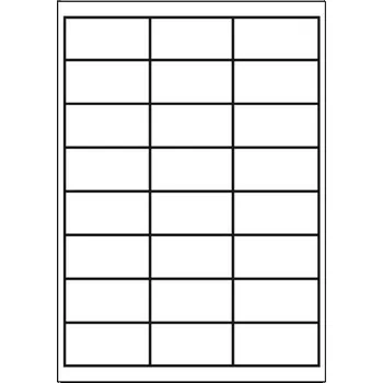 Samolepící etiketa Samolepicí etikety 64,6 x 33,8 mm, 24 etiket, A4, 100 listů