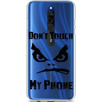 Pouzdro na mobilní telefon Kryt na mobil TopQ Xiaomi Redmi 8 silikon Don't Touch průhledný 48224