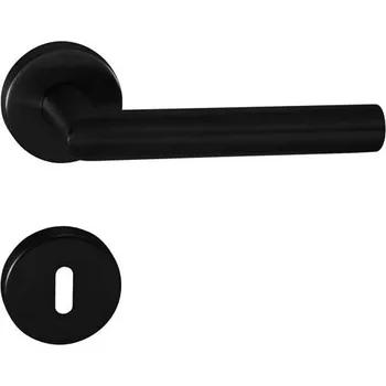 Dveřní kování MP KOVÁNÍ TI - FAVORIT - R 2002 Provedení: KL/KL. na rozetách (bez spodní rozety), Povrch: BS - černá mat