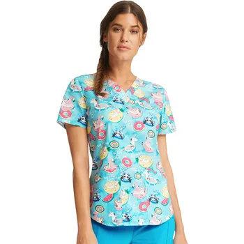 Dámská halenka Cherokee Zdravotnická pracovní halena s letním potiskem CK652 GWFL Velikost: XS