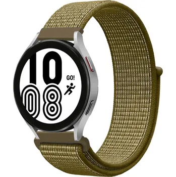 Příslušenství k chytrým hodinkám Nylonový provlékací sportovní řemínek 20mm pro Samsung / Huawei / Xiaomi / Garmin Barva: Khaki/zlatá, Typ: 30