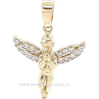 Souprava šperků zlatý přívěsek andílek OLI21010015210485