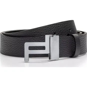 Opasek PORSCHE DESIGN Business Belt Icon Buckle Reversible 35 Opasek oboustranný kožený šedý délka 110cm šířka 3,5cm