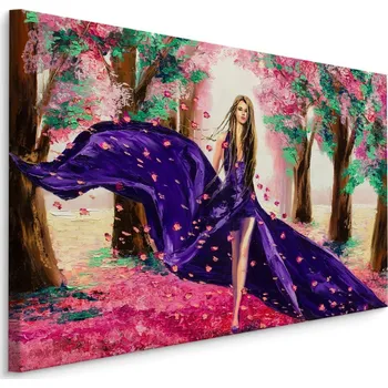 MyBestHome BOX Plátno Žena Ve Fialové Varianta: 30x20