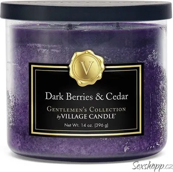 vonný vosk Vonná svíčka Village Candle Dark Berries & Cedar – tmavé bobule a cedr, 396 g