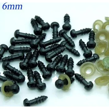 Hračka pro nejmenší Očička bezpečnostní 0,5 cm černá - 2 ks