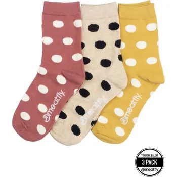 Pánské ponožky Ponožky Meatfly Lexy Triple Pack 2023 Fluffy Dots XS/S (36-39)