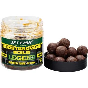 Boilies Jet Fish Boosterované Boilie Legend Range Kořeněný Tuňák + Broskev 250ml Průměr: 20mm