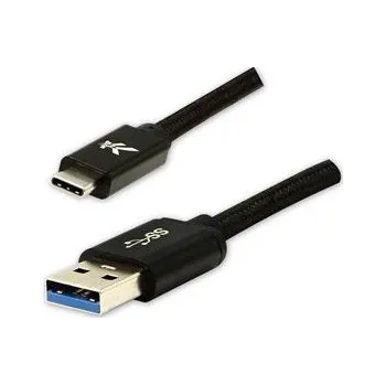 Datový kabel Kabel USB (3.2 gen 1), USB A M- USB C M, 2m, 5 Gb/s, 5V/3A, černý, Logo, box, nylonové opl (KUAHDTL20BBL)