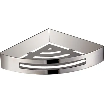 Drátěná police Rohový sprchový košík Omnires Uni UN10332CR 4,5x20,3 cm stříbrný