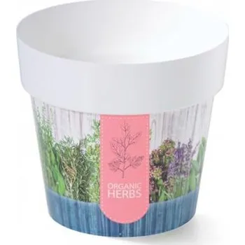 Květináč květináč s potiskem DML160 motiv bylinky H1