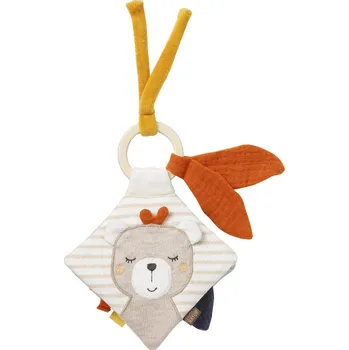 Hračka pro nejmenší BABY FEHN Měkká knížka oslík & medvídek, FehnNatur 2.0