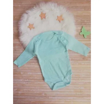 KOJENECKÉ BAVLNĚNÉ BODY, velikost 80 - 98 Barva: Mintová, Velikost: 86