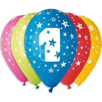 Zábavní pyrotechnika Balónky potisk čísla \"1\" (5ks)