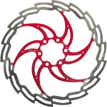 Brzda na kolo Brzdový kotouč XLC BR-X02 160 mm 6d + šroubky červená