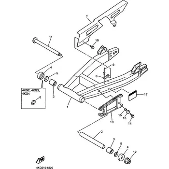Kryt řetězu OEM Yamaha XJR 1200/1300 (95-), 4KG-22311-00