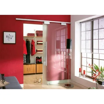 LAGUNA Set pro jedny skleněné dveře 10 mm / PORTAGLASS 75 kg Bez kolejnice