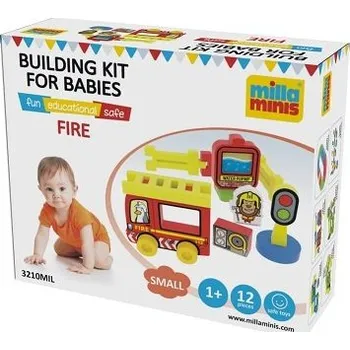Hračka pro nejmenší MILLAMINIS Hasičská stanice malá - krabička
