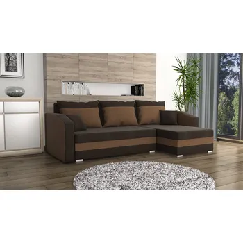 Sedací souprava Nábytek PEGAS s.r.o. Rohová sedací souprava Fabian UNI tm.hnědá/hnědá