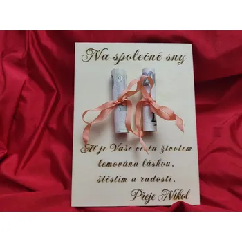 Dřevěné svatební přání Leona