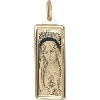 Šperk Zlatý přívěšek destička madonka Panna Marie ZZ0875F + dárek zdarma