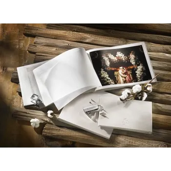 Fotopapír A3 Light Sand Grey Linen Album Cover Set Hahnemühle