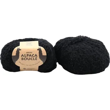 Příze Drops Alpaca Bouclé 8903 černá