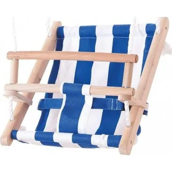 Dětská houpačka John Dětská dřevěná houpačka 45008 bílá/modrá