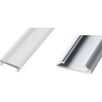 Stavební profil Animadomus Hliníková lišta LL-15 pro LED osvětlení s krytkou Hliník stříbrný Čirá 1,5 m