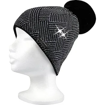 Pokrývka hlavy VOXX Čepice dámská pletená MOKKA s lurexem ČERNO-STŘÍBRNÁ uni 113966